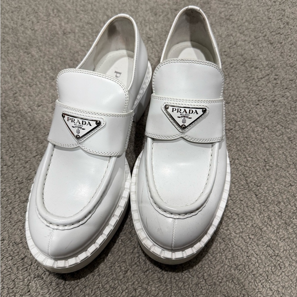 Prada Women's White Loafers